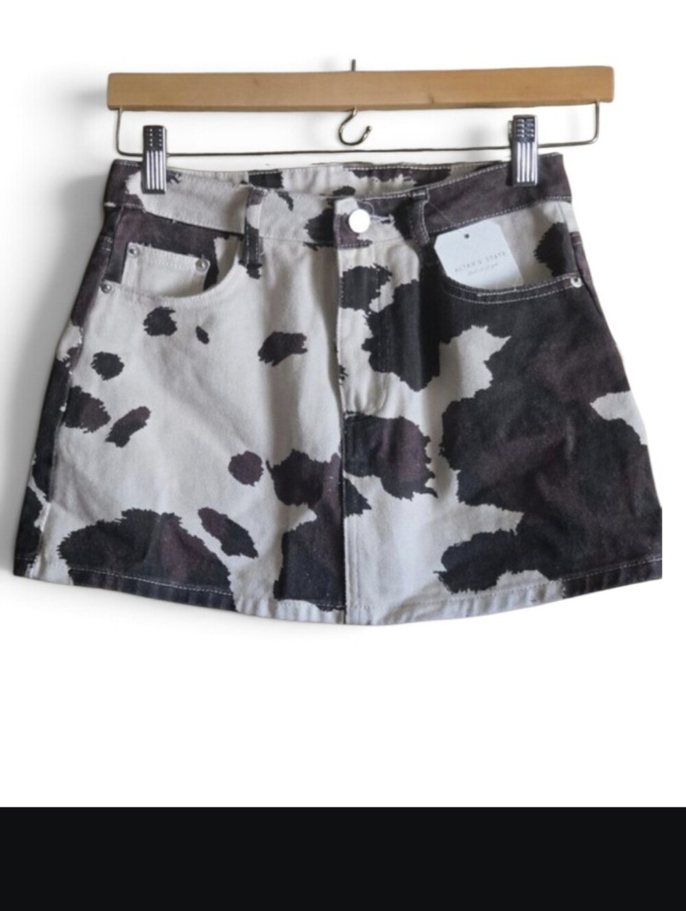 Altar'd State Cow Print Mini Skirt